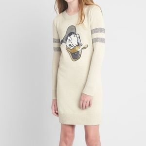 Donald Duck Gap sweater dress Lg